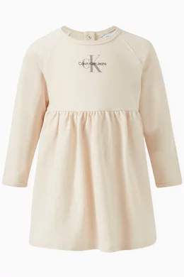 Calvin klein clearance logo sweatshirt dress