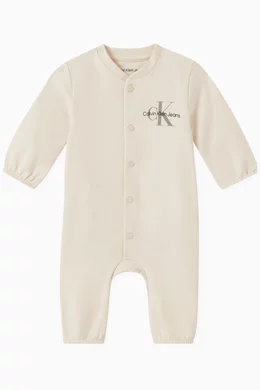 Buy Calvin Klein Neutral Logo Romper in Cotton for UNISEX in UAE