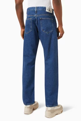 Calvin klein men's hot sale straight fit denim jeans