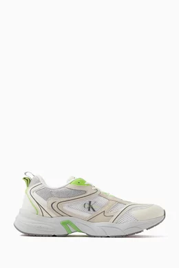 Buy Calvin Klein Jeans White Retro Tennis Sneakers in Mesh for