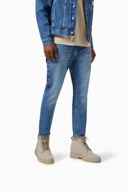 Buy Calvin Klein Jeans Neutral Mid Lace up Boots in Suede for Men