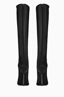 Black knee high sales heels