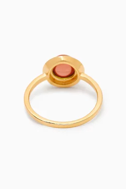 Buy Samra Rose Gold Noor Diamond Rhodolite Garnet Ring in 18kt