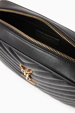 Saint laurent lou camera bag online in quilted leather bronze hardware