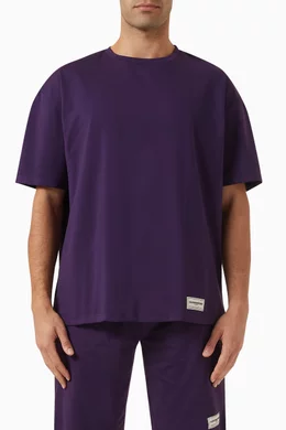 Buy The Giving Movement Purple Oversized T Shirt in Light Softskin100 for Men in UAE Ounass