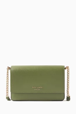 Buy Kate Spade New York Green Morgan Flap Chain Wallet in Leather