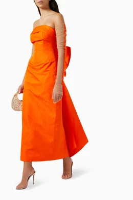 Orange bow dress hotsell