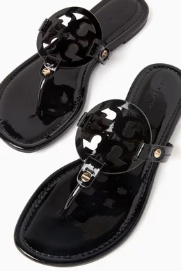 Black patent deals leather miller sandal