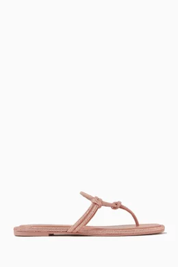 Buy Tory Burch Purple Miller Knotted Pav Sandals in Suede for