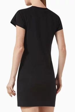 Basic black t shirt dress top