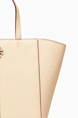 Buy Tory Burch White McGraw Tote Bag in Pebbled Leather for Women