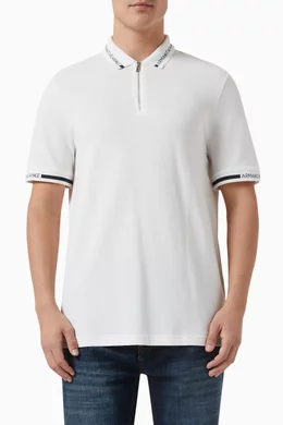 Armani exchange on sale zip polo