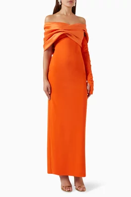 Orange shop scuba dress
