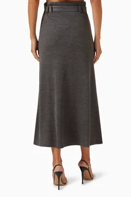 Grey midi skirt top
