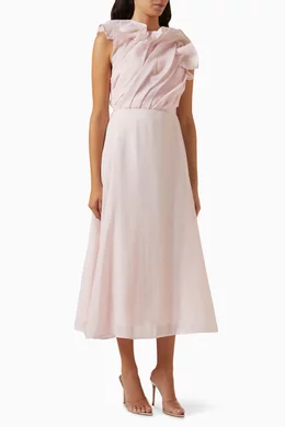 Buy Aje Pink Genesis One shoulder Midi Dress for Women in UAE