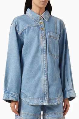 Women's denim shirt jacket 2025