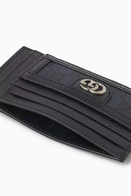 Buy Gucci Blue Ophidia Card Case in GG Supreme Canvas for Men in