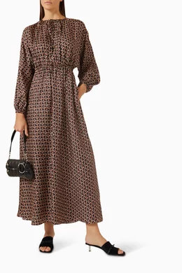 Chain print maxi dress best sale