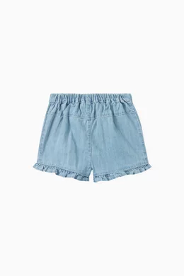 Denim ruffle shorts 2025