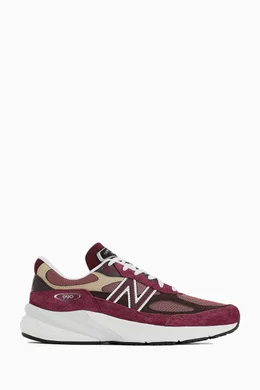 Buy New Balance Red Made in USA 990v6 Sneakers in Suede