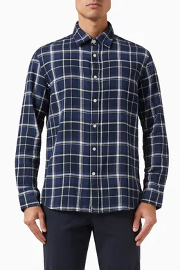White sales check shirt