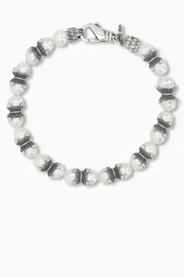 Buy Emanuele Bicocchi Silver Large Pearl Bracelet in Sterling Silver