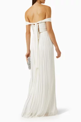 Theia cold shoulder gown store