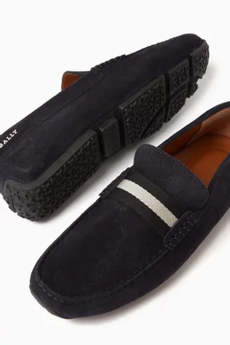 Buy Bally Blue Pearce Driver Shoes in Leather for Men in UAE Ounass