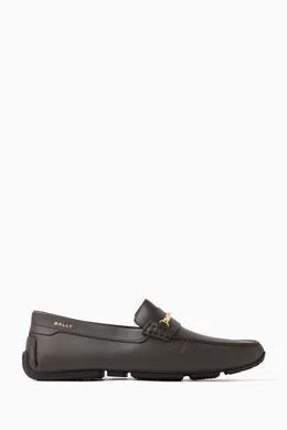 Buy Bally Black Perley Driving Shoes in Leather for Men in UAE