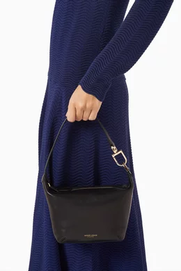 Buy Giorgio Armani Black Small Top Handle Bag in Nappa for Women