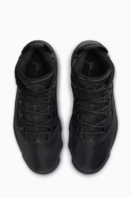 Buy Jordan Black Winterized 6 Rings Boots in Leather for Men in