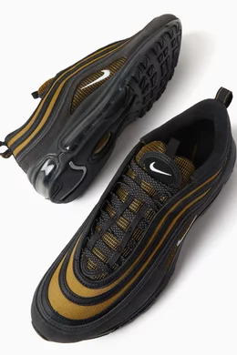 Black air max 97 gold tick top