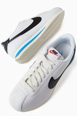 Buy Nike White Cortez Sneakers in Leather for Women in UAE Ounass