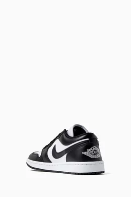 Buy Jordan Black Air Jordan 1 Panda Low top Sneakers in Leather