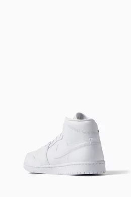 All white leather on sale jordans