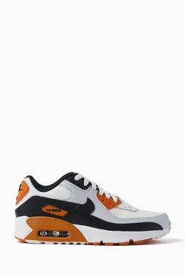 Nike air max 90 on sale black and orange junior