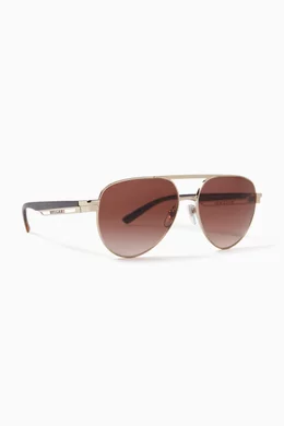 Bvlgari aviator sunglasses clearance