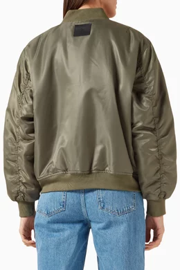Oversized green shop bomber jacket