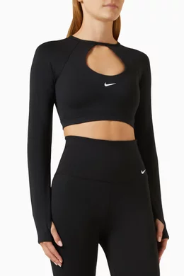 Buy Nike Black Padded Sports Bra Crop Top for Women in UAE