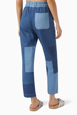 Patchwork sweatpants shop