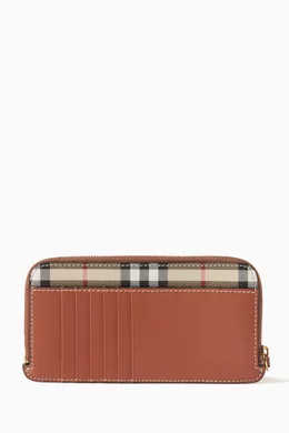 Buy Burberry Neutral Somerset Wallet in Vintage Check Canvas for Women in UAE Ounass