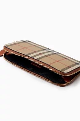Buy Burberry Neutral Somerset Wallet in Vintage Check Canvas for Women in UAE Ounass