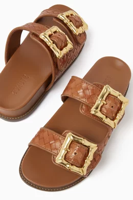 Woven sandals clearance