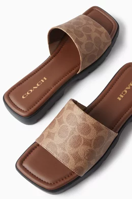 Coach signature sandals sales
