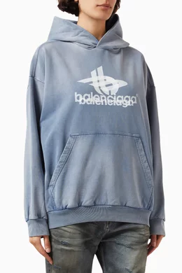 Balenciaga hoodie womens blue hot sale
