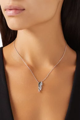 Buy Garrard White Mini Wings Rising Diamond Pendant Necklace in