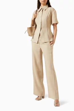 Pant suit deals wide leg