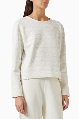 Armani all over print sweatshirt top