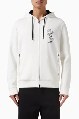 Mens armani cheap zip hoodie