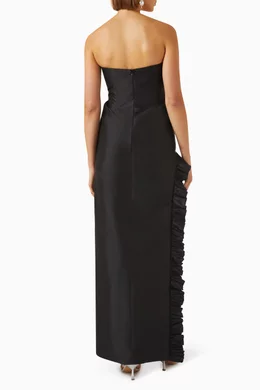 Buy VANINA Black Hermaphrodite Ruffle Dress for Women in UAE Ounass